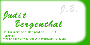 judit bergenthal business card